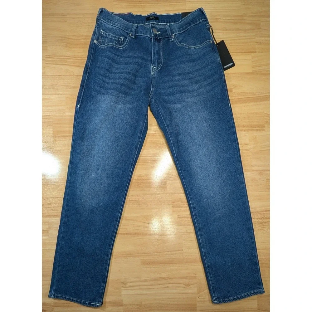 True Religion Bobby Relaxed Baggy Jeans Medium Rustic Barn Wash 30x32 700906 NEW